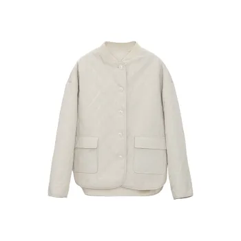 Fstudio Baseball Jacket Coat Women's Beige