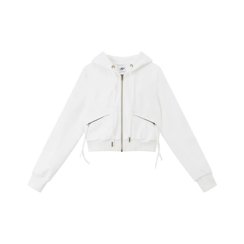 RUNTOTHEFUTURE Cropped Coats Women's Pure White-0