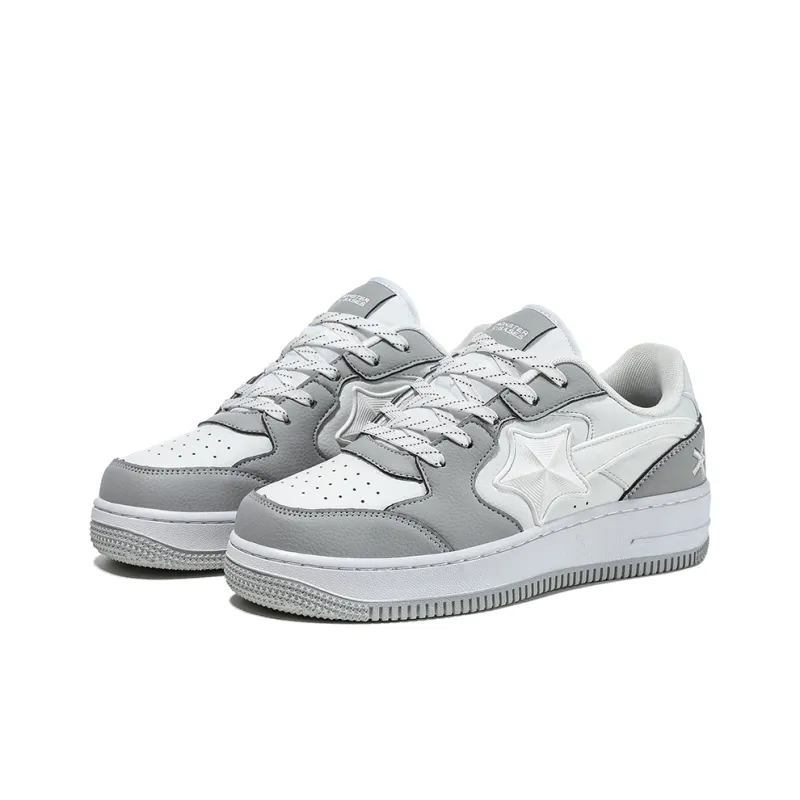 MONSTER X BASES Low Top Skateboard Shoes Unisex Smoke Gray-3