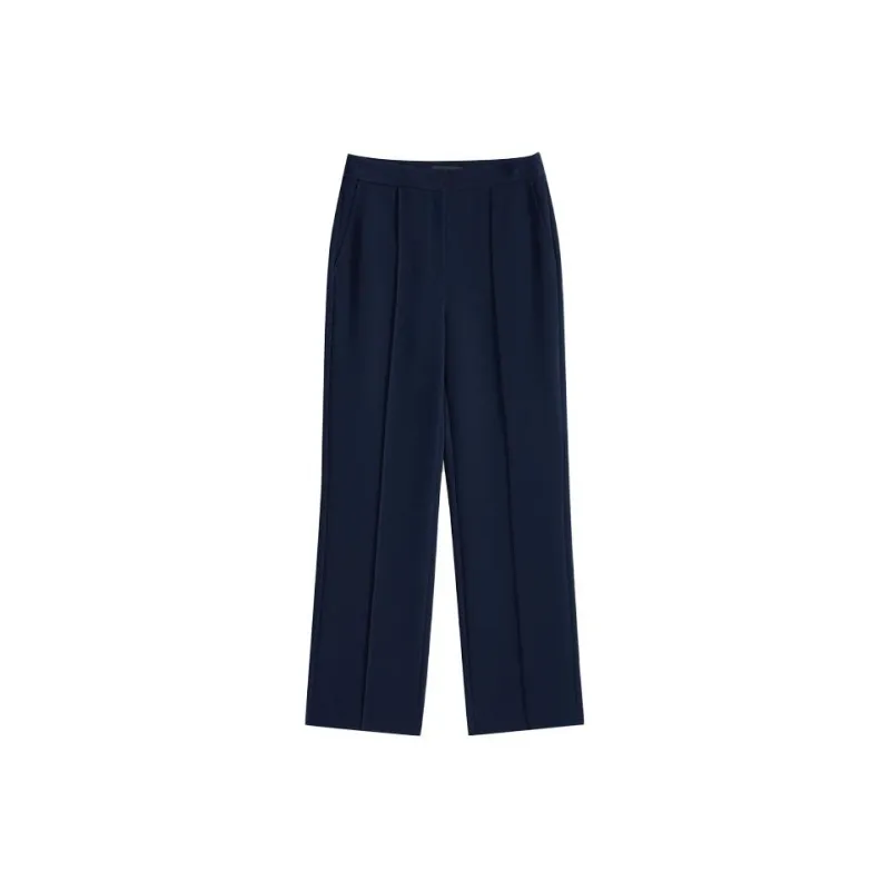 Yiner Casual Pants Women's Navy Blue-0
