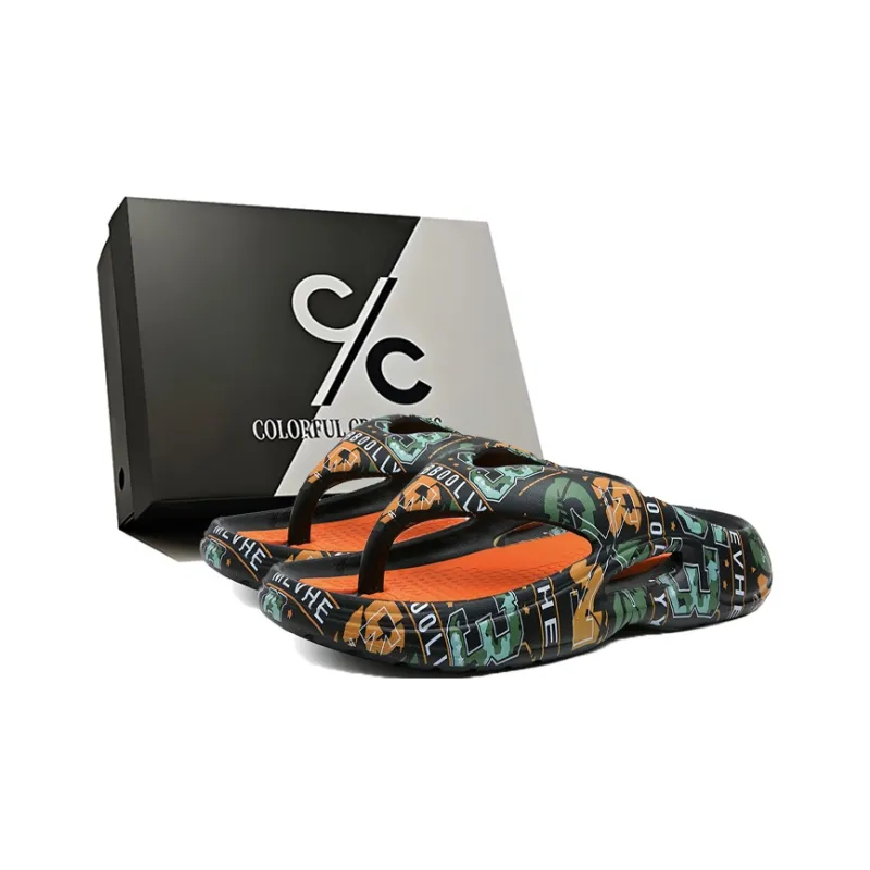 Colorful Creations EVA Quiet Odor Resistant Abrasion Resistant Slip Resistant Flip Flops Unisex Box-15