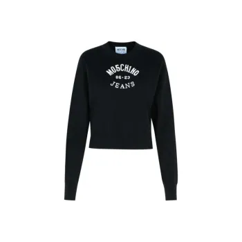 MOSCHINO Logo Intarsia Crewneck Jumper