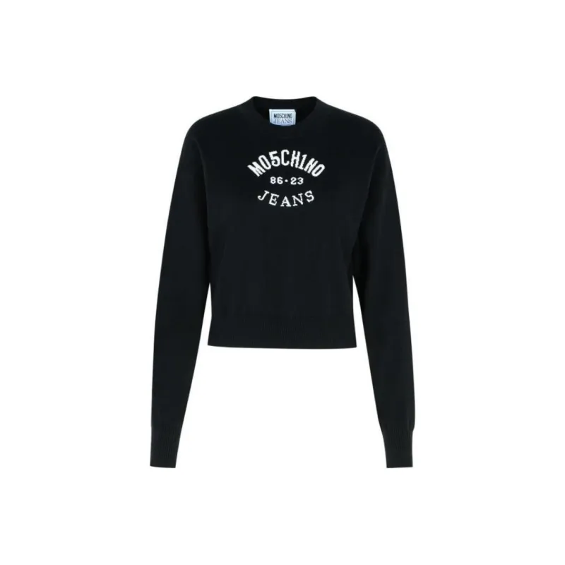 MOSCHINO Logo Intarsia Crewneck Jumper-0