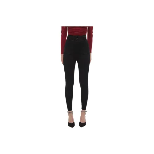 Self portrait Knitted Sports Pants Women's Black