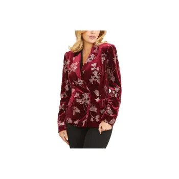 GUESS Angelica Velvet Blazer Business Suit Women's Red