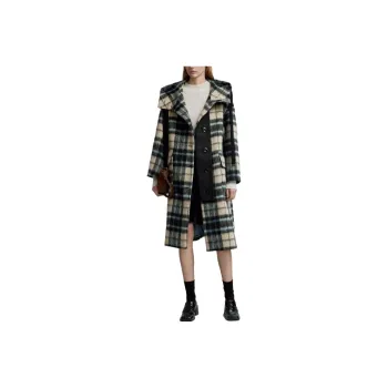 ELLE Coats Women's Blue-Kah Plaid
