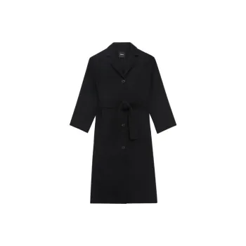THEORY Wool-cashmere Belted-waist Coat