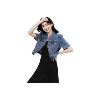 Hopeshow Denim Jacket Women's Denim Blue