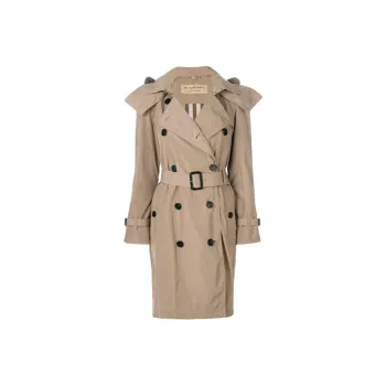 Burberry Women's Amberford Hooded Shell Trench Coat Beige