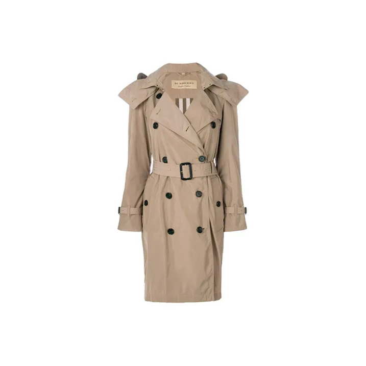 Burberry Trench Coats Women's Beige-0