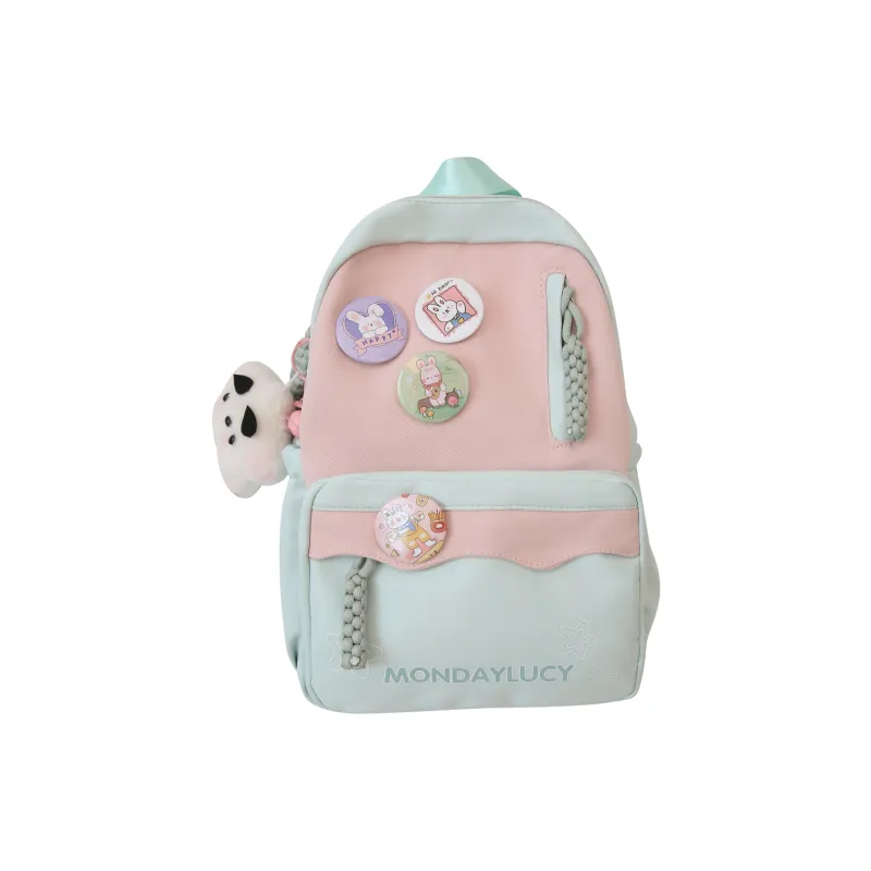 AIBAG Nylon Backpack Women's Purple/Green/Blue/Brown/Pink/Black-4