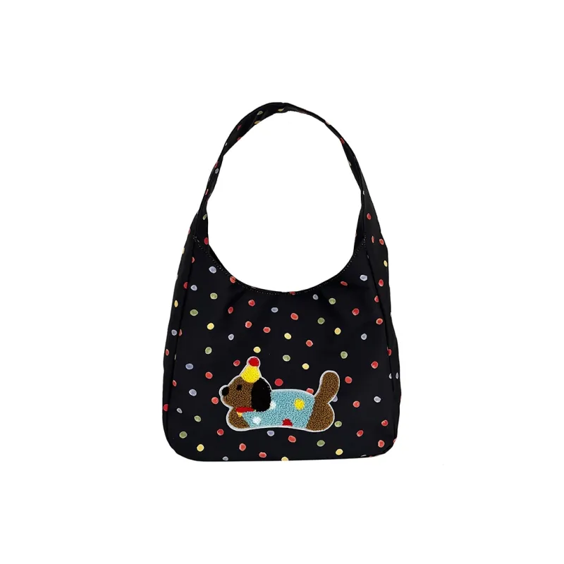 Single Warehouse Polyester Shoulder Bag Regular Women's White/Ecru/Black-12