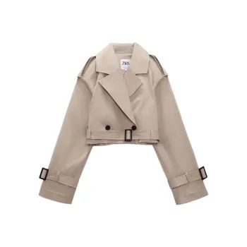 ZARA Trench Coats Women's Beige