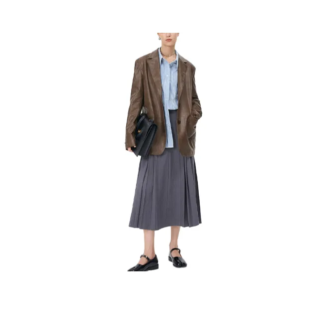Self Who PU Leather Jacket Coat Women's-1