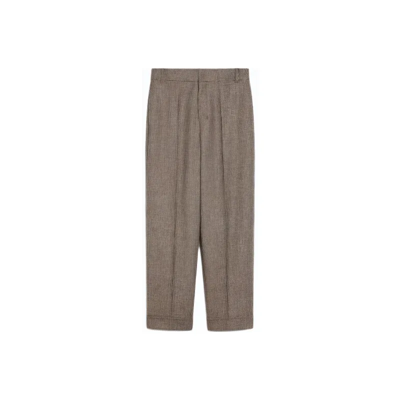 'S MAX MARA Lilly Collection Wool And Cashmere Palazzo Trousers Casual Pants Women's Natural-0