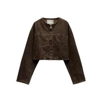 ZARA Trf Denim Jacket Women's Brown
