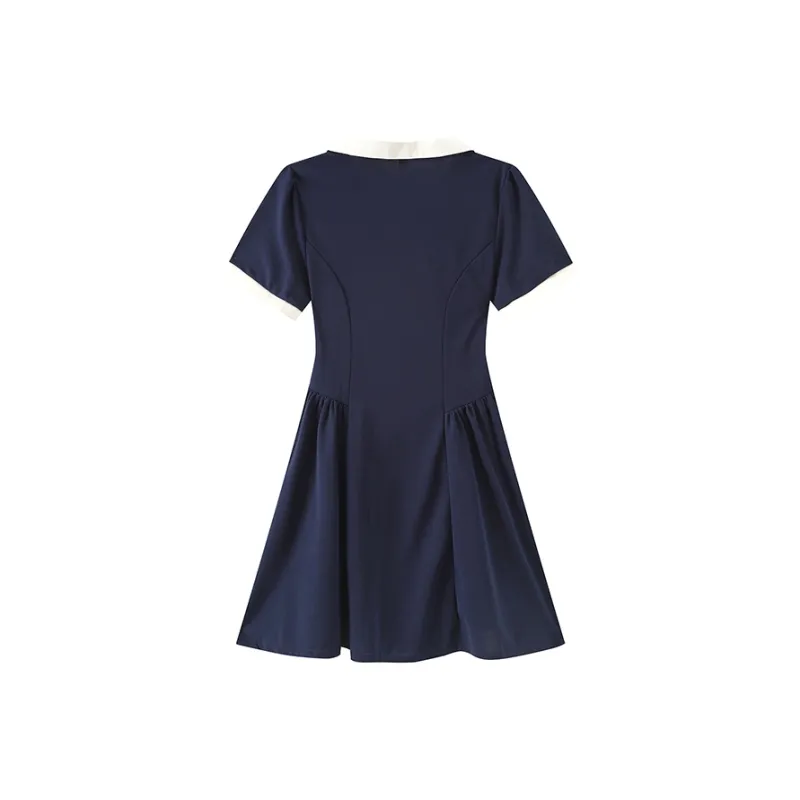 PAZZO Color Block Polo Collar Short Sleeved Dress Women's-1