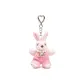 Pink Knitted Fabric Overalls Bunny