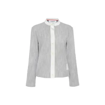 THOM BROWNE Tweed Cotton Cardigan