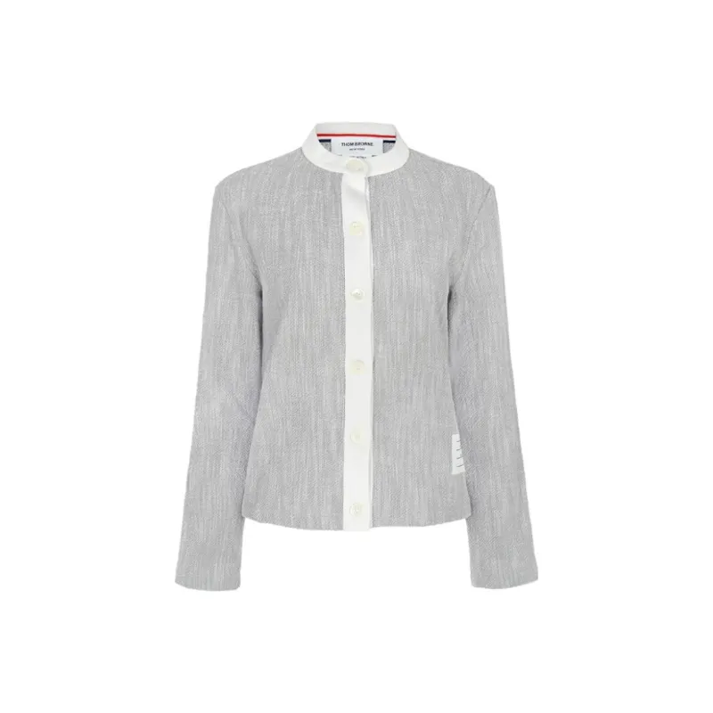 THOM BROWNE Tweed Cotton Cardigan-0