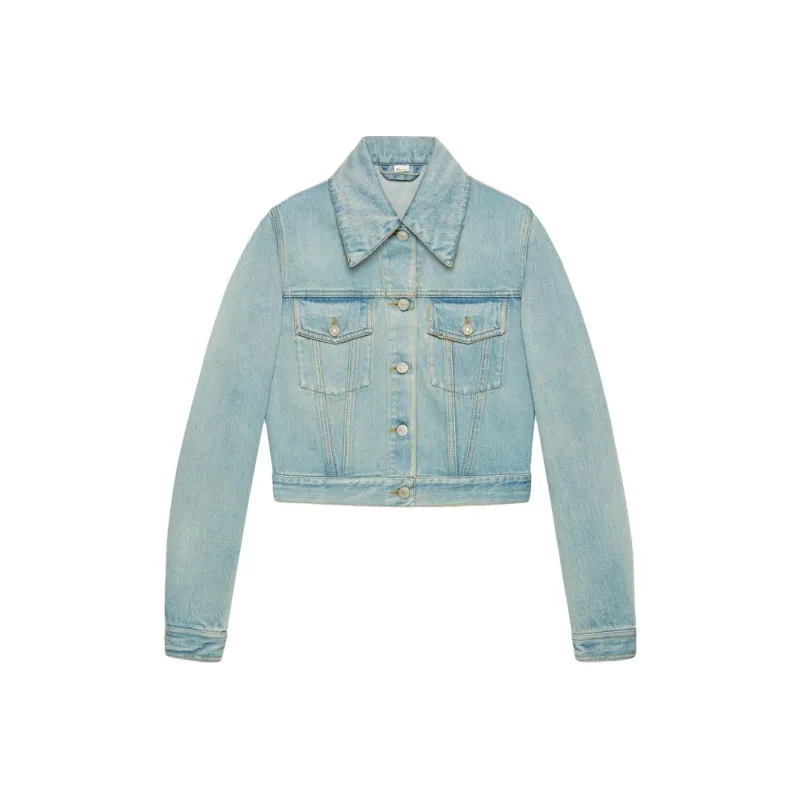 GUCCI Denim Jackets Women's Light Blue-0