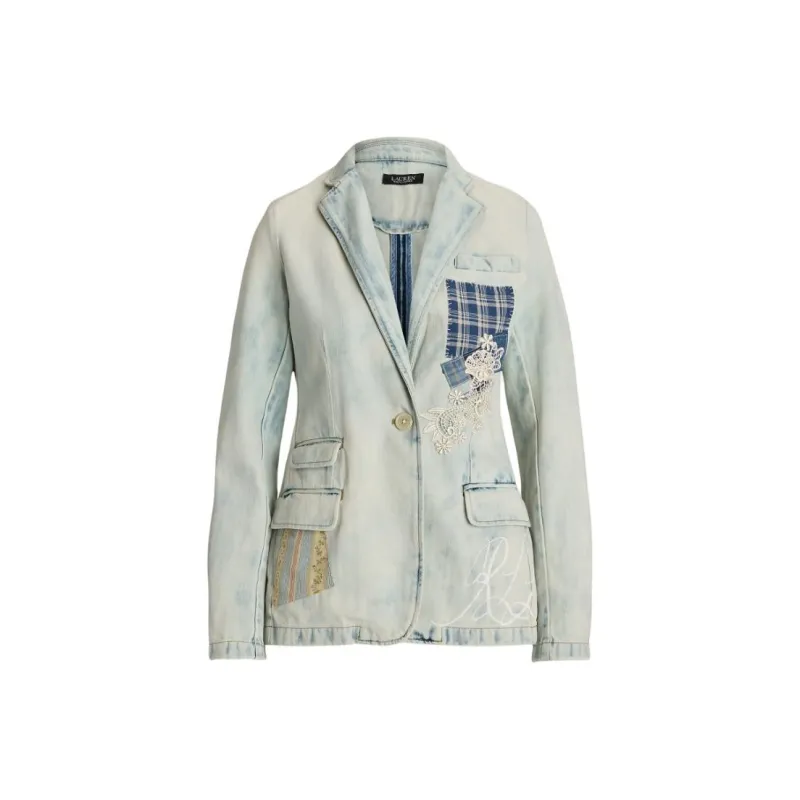 Polo Ralph Lauren SS24 Business Suit Coat Women's Light Blue-0