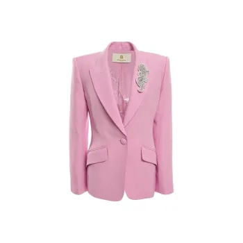 BESIONIA FW24 Business Suits Coats Women's Pink Purple