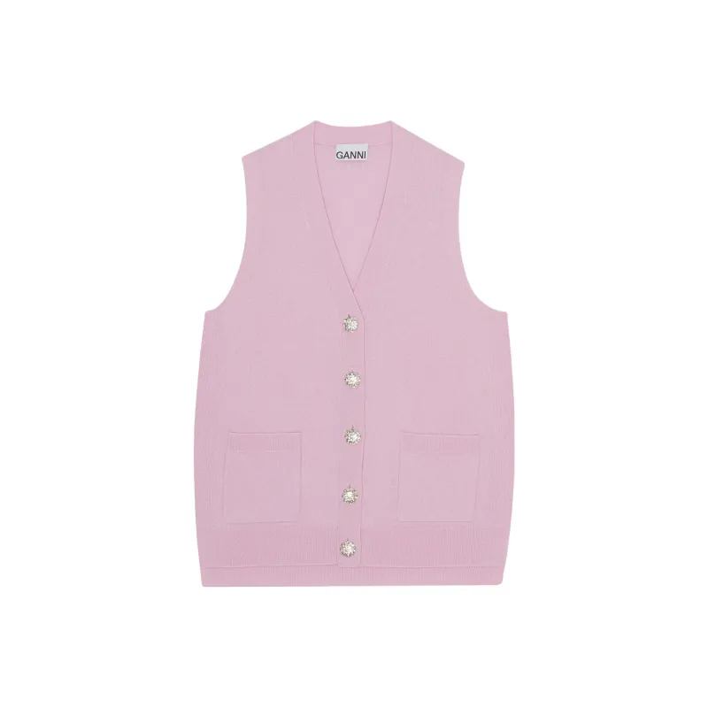 GANNI Vests Women's Pink-0