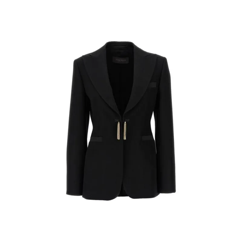 MaxMara Tassel Detailed Straight Hem Jacket-0