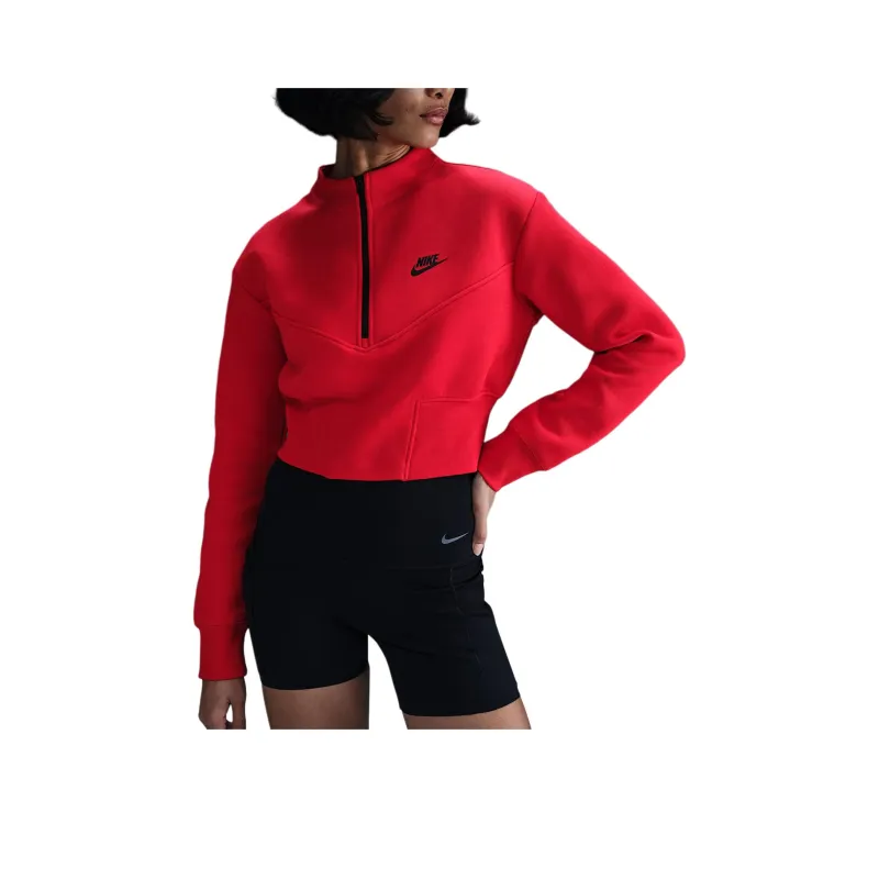 Nike Sportswear Tech Fleece Women's Cropped 1/2 Zip Top-0