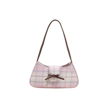 Bueno PU Underarm Shoulder Bag Women's Pink/Light Blue/Green