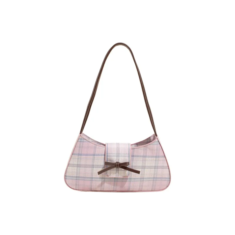 Bueno PU Underarm Shoulder Bag Women's Pink/Light Blue/Green-0