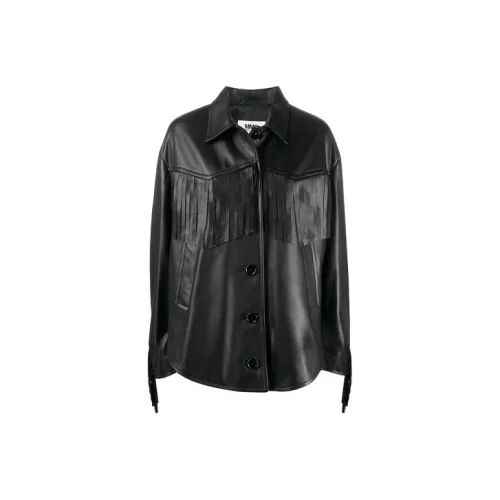 MM6 Maison Margiela Leather Jackets Women's Black