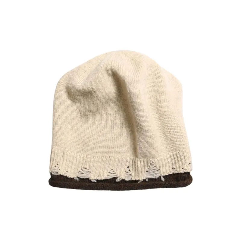 Yohji Yamamoto Sherpa Beanies Unisex Beige-1