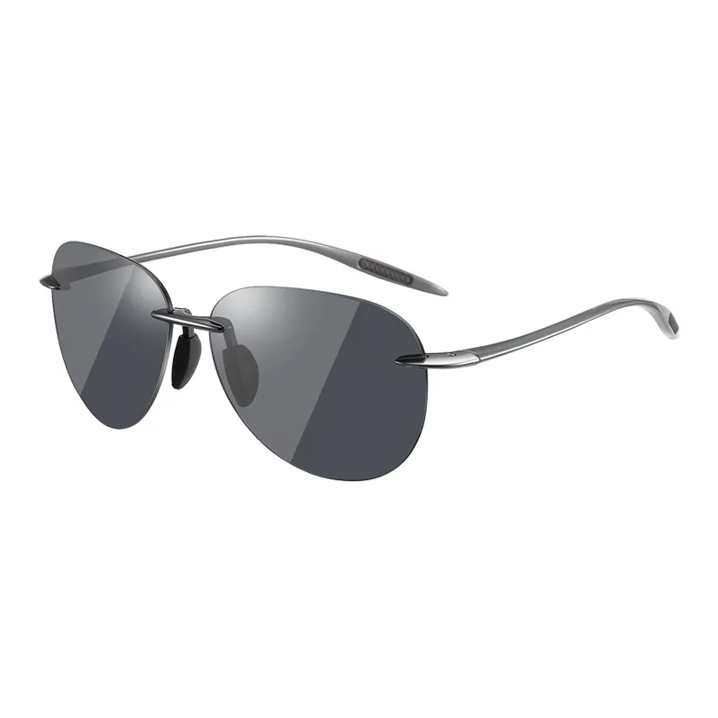 BERTHA TR/Memory Plastic Irregular Shape Sunglasses Men's Gunmetal, Black-0