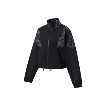 LINING Fitness Series Trench Coats Women's Black All Over Print
