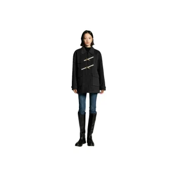 Initial Language Coats Women's Black Gray Color