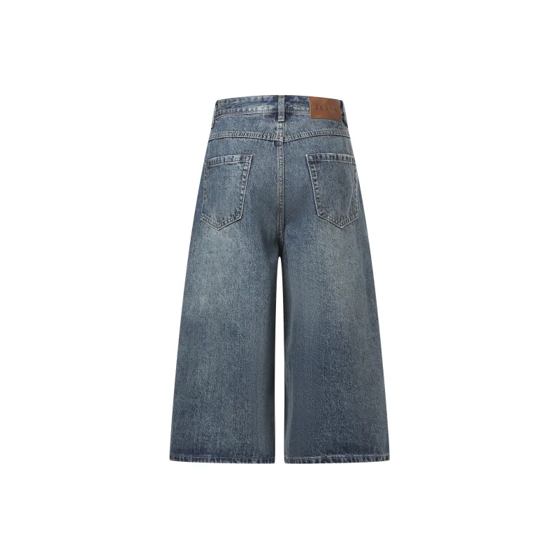 Wen Shan Denim Shorts Women's Vintage Blue-1