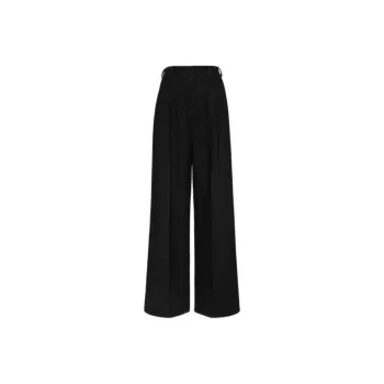 Maison Margiela Logo Stitched Wide Leg Trousers