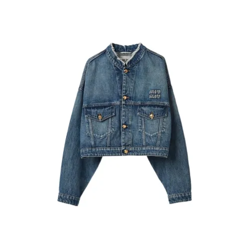 MIU MIU FW23 Denim Jacket Women's Blue
