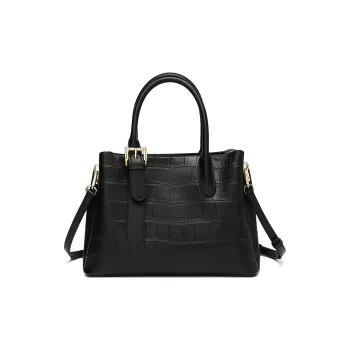 MEXICAN Polyurethane One Shoulder Handbag Regular Women's Black/Apricot