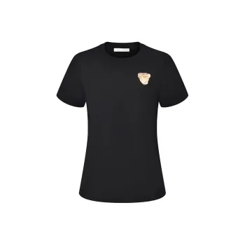 RARE Regular Short Sleeved T Shirts Women's Black