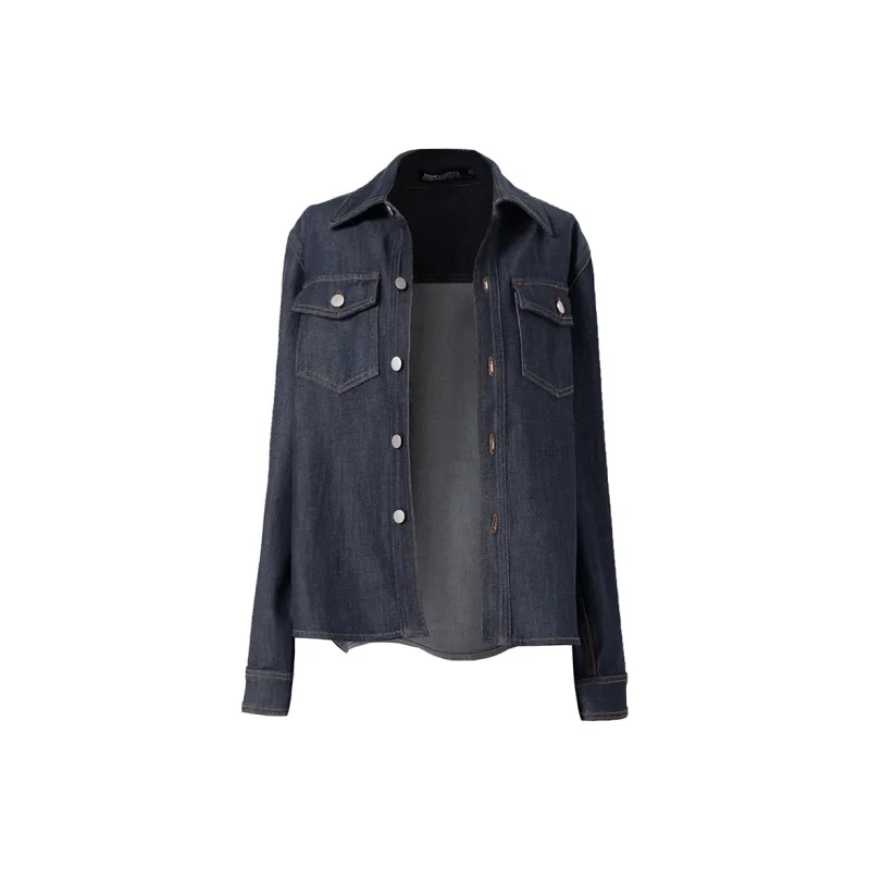 SOON FLOWER Denim Jacket Women's Normal Blue-0