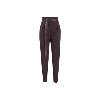 MaxMara Studio Belted Pleated Pants