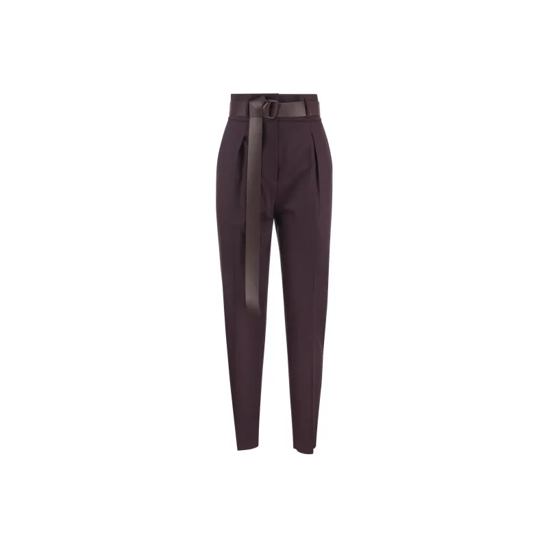MaxMara Studio Belted Pleated Pants-0