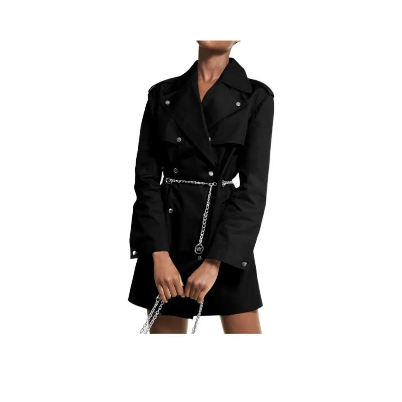 MICHAEL KORS Trench Coat Women's Black-0