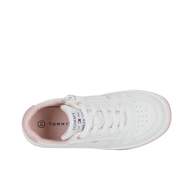 Tommy Hilfiger Low Top Skateboard Shoes Women's White Pink-3