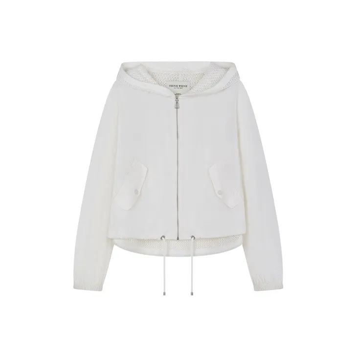 Teenie Weenie Cropped Coat Women's Ivory White-0
