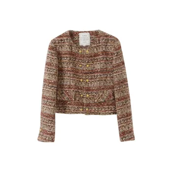 YUMOMO STAR Cropped Coats Women's Raspberry Red