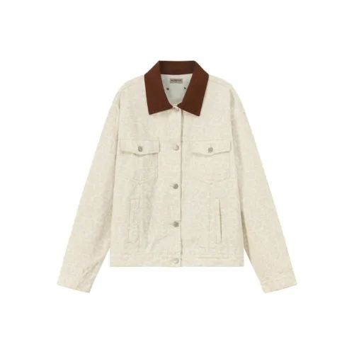 NO ONE ELSE Cropped Coats Unisex White Apricot